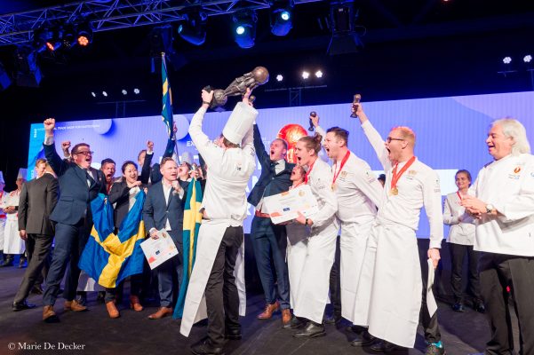 The motivated national team from Sweden at the award ceremony
